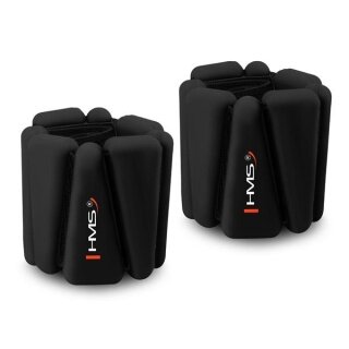 HMS Silikon-Gewichtsmanschetten SNK01 (für Knöchel und Handgelenk) - 1 Set 2x0,5kg - schwarz