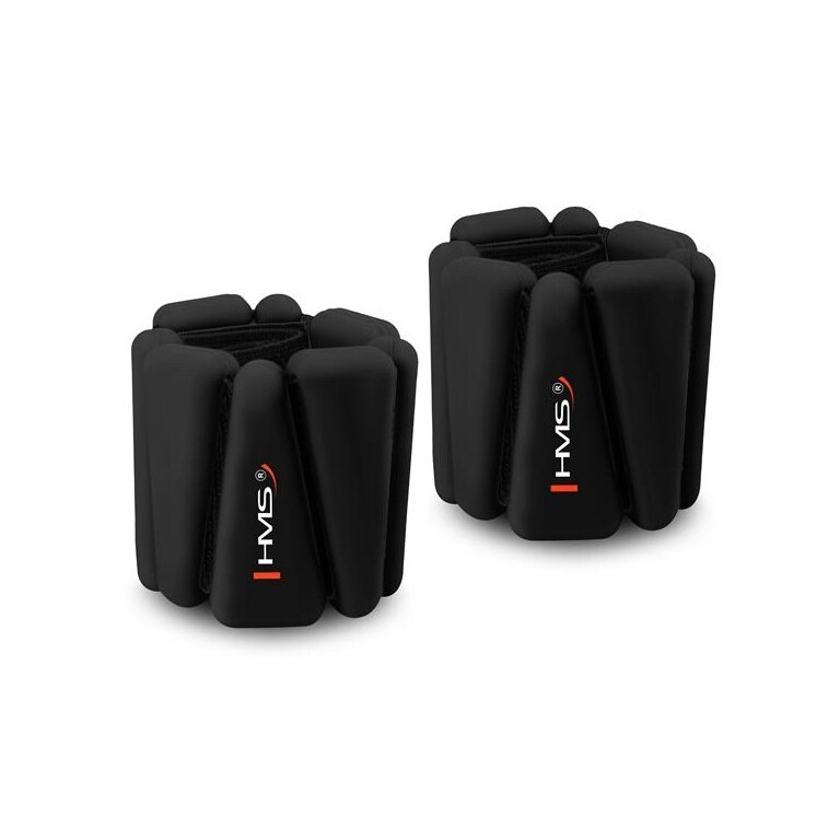 HMS Silikon-Gewichtsmanschetten SNK01 (für Knöchel und Handgelenk) - 1 Set 2x0,5kg - schwarz