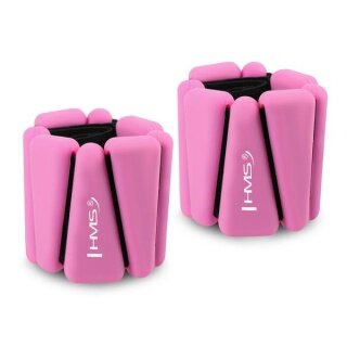 HMS Silikon-Gewichtsmanschetten SNK01 (für Knöchel und Handgelenk) - 1 Set 2x0,5kg - pink