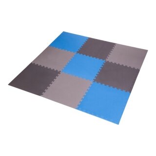 HMS Unterlegmatte MP10 (Puzzlematte 9 Elemente, 10mm) - grau/blau - 1 Stück