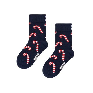 Happy Socks Tagessocke Kids Candy Cane (Zuckerstange) navyblau Kinder - 1 Paar