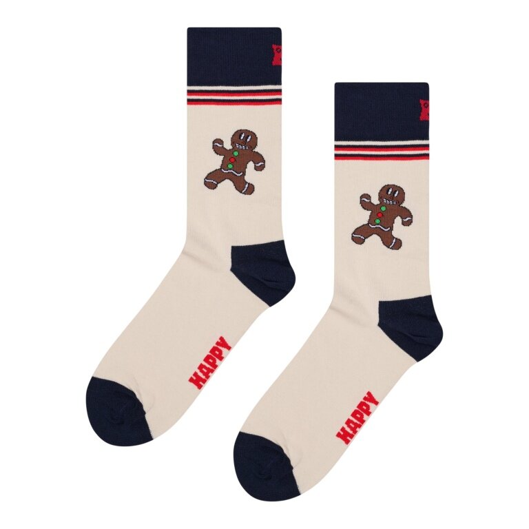 Happy Socks Tagessocke Crew Happy Gingerbread (Lebkuchen) beige - 1 Paar
