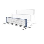 Hudora Netz Tennis/Badminton/Federball höhenverstellbar - Breite 3 Meter