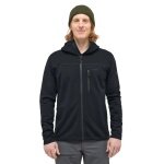 Haglöfs Fleecejacke Rosson mit Kapuze (Midlayer, 4-Wege-Stretch-Fleecematerial) schwarz Herren