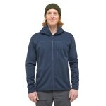 Haglöfs Fleecejacke Rosson mit Kapuze (Midlayer, 4-Wege-Stretch-Fleecematerial) dunkelblau Herren