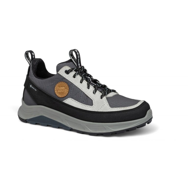 Hanwag Wanderschuhe Rotpunkt Light Low GTX (Veloursleder/Synthetik, wasserdicht) grau/anthrazit Damen