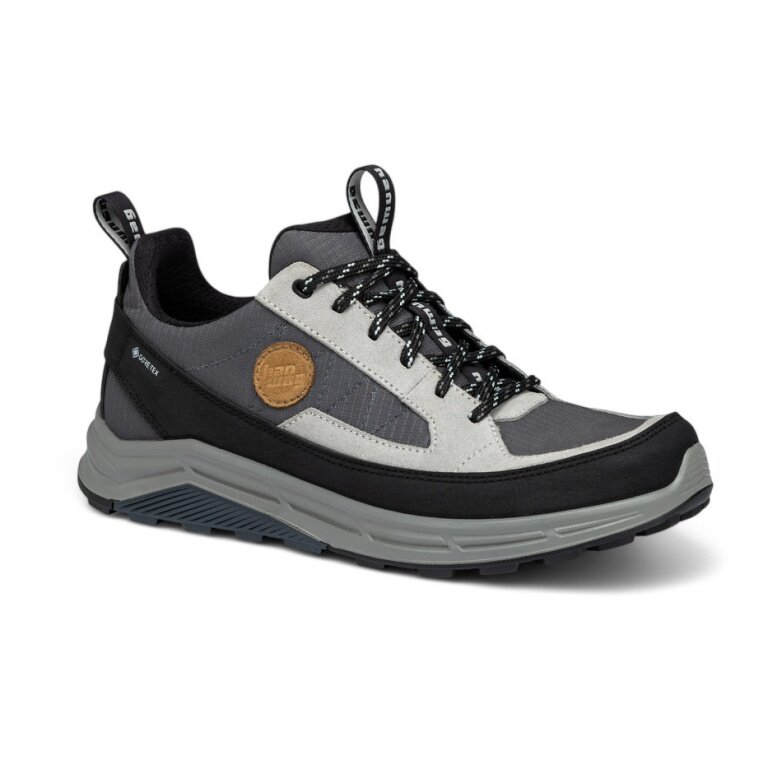 Hanwag Wanderschuhe Rotpunkt Light Low GTX (Veloursleder/Synthetik, wasserdicht) hellgrau/anthrazit Herren