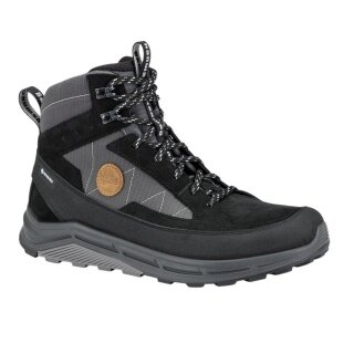 Hanwag Wanderschuhe Rotpunkt Light MID GTX (Veloursleder/Textil, wasserdicht) schwarz/anthrazitgrau Herren