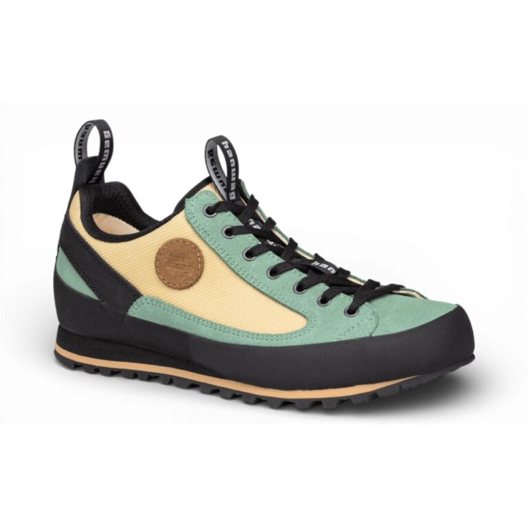 Hanwag Wander-Travelschuhe Rotpunkt Low LL (Veloursleder/Synthetik) mint/beige/schwarz Herren