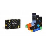 Happy Socks Tagessocke Crew Classic Gift Set schwarz <b>Geschenkbox </b> - 3 Paar