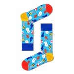 Happy Socks Tagessocke Crew Bring it On (Weihnachten) hellblau - 1 Paar