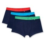 Happy Socks Unterwäsche Boxershorts Solid (Baumwolle) navyblau Herren - 3 Stück