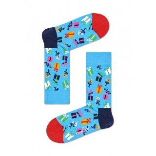 Happy Socks Tagessocke Crew Gift (Geschenk) blau - 1 Paar