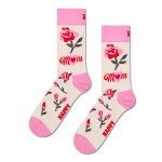 Happy Socks Tagessocke Crew Mom's Flower creamweiss/pink - 1 Paar