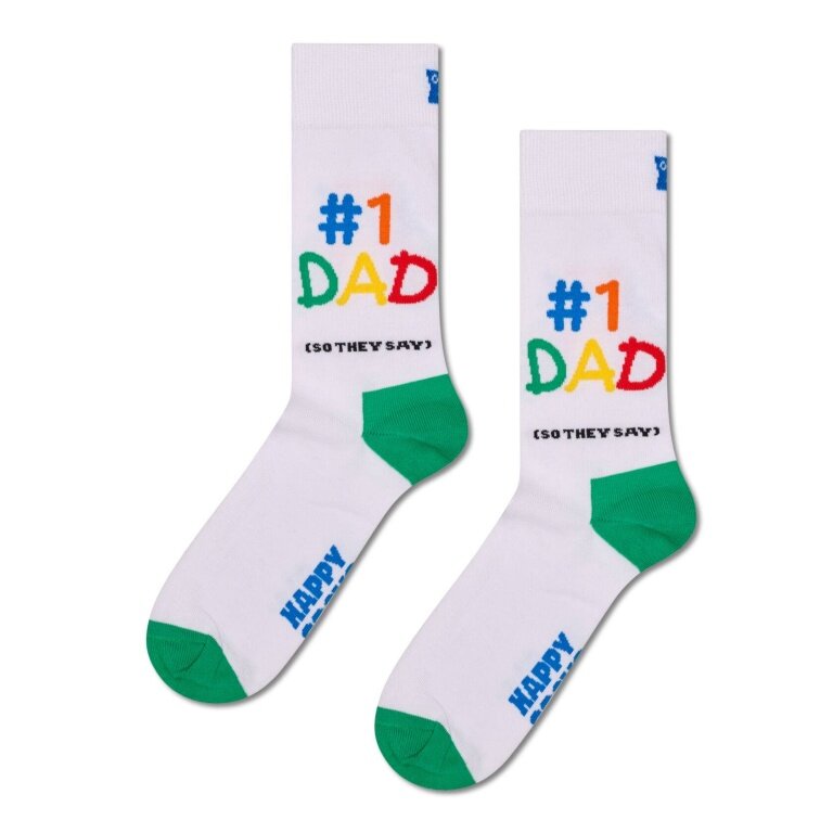 Happy Socks Tagessocke Crew No1 Dad weiss/bunt - 1 Paar