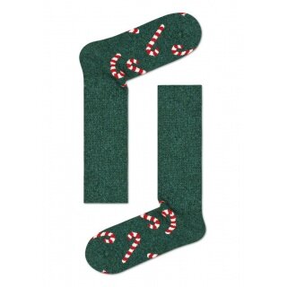 Happy Socks Wollsocke Crew Candy Cane (Zuckerstange) Cosy grün 1er
