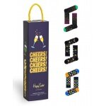 Happy Socks Tagessocke Crew Celebration (Cheers) <b>Geschenkbox </b> - 3 Paar