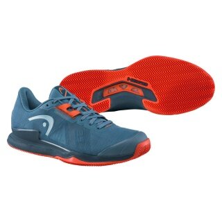 Head Sprint Pro 3.5 Clay 2022 blaugrau/orange Sandplatz-Tennisschuhe Herren
