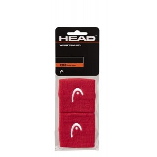 Head Schweissband Handgelenk Logo rot - 2 Stück