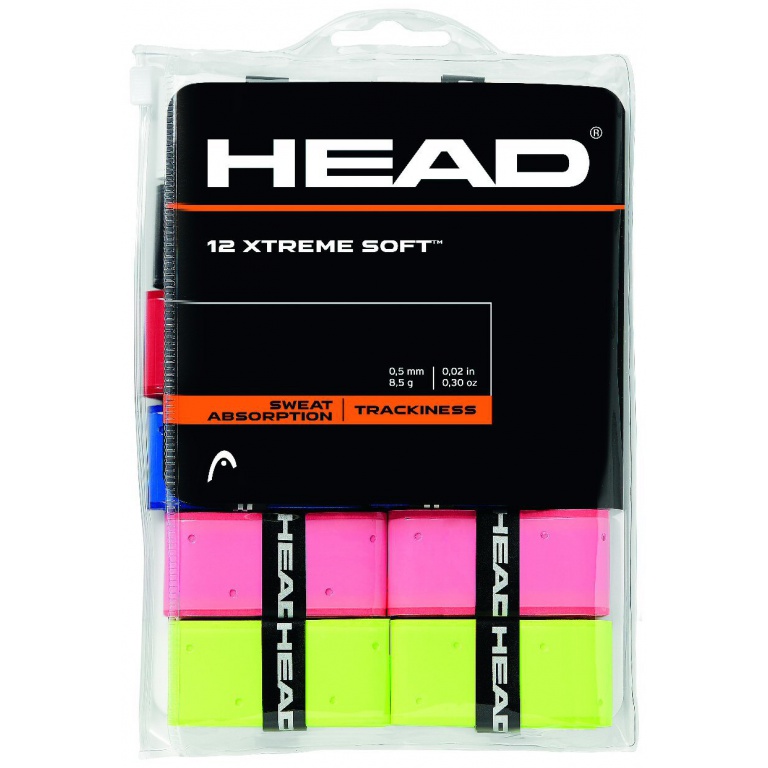 Head Overgrip Xtreme Soft 0.5mm farblich sortiert 12er Clip-Beutel