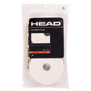 Head Overgrip Prime Tour 0.6 mm (Komfort, Griffigkeit) weiss 30er Clip-Beutel