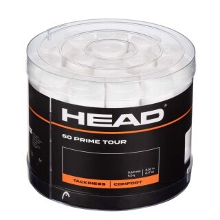 Head Overgrip Prime Tour 0.6 mm (Komfort, Griffigkeit) weiss 60er Dose