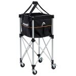 Head Ballwagen Trolley mit austauschbarem Beutel schwarz (für ca. 120 Tennisbälle) schwarz