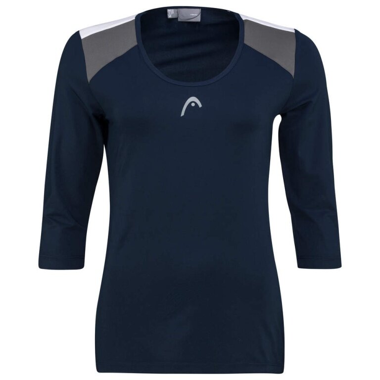 Head Tennis-Langarmshirt Club 22 Tech 3/4 Shirt dunkelblau Damen