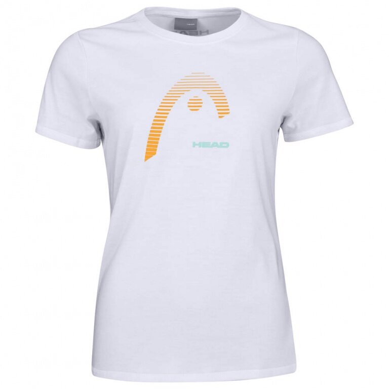 Head Tennis-Shirt Club Lara weiss/orange Damen
