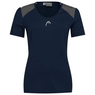 Head Tennis-Shirt Club Technical (modern, Moisture Transfer Microfiber Technologie) dunkelblau Mädchen