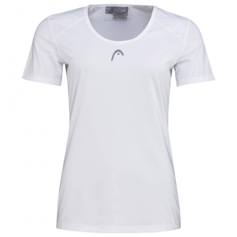 Head Tennis-Shirt Club Technical (modern, Moisture Transfer Microfiber Technologie) weiss Mädchen