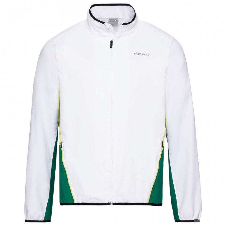 Head Tennisjacke Club weiss/grün Jungen