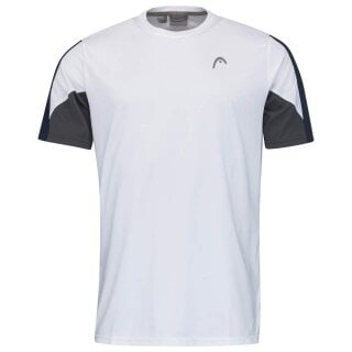 Head Tennis-Tshirt Club Technical 2022 (Moisture Transfer Microfiber Technologie) weiss/dunkelblau Herren