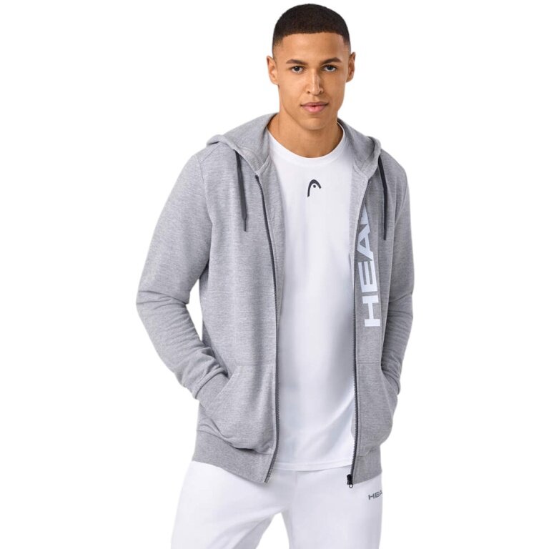 Head Kapuzenpullover Club Original Hoodie Full Zip (Mischgewebe) 2025 grau Herren