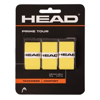 Head Overgrip Prime Tour 0.6 mm (Komfort, Griffigkeit) gelb 3er