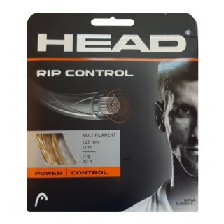 Besaitung mit Tennissaite Head Rip Control (Kontrolle+Armschonung) beige