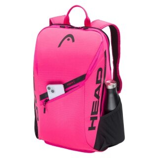 Head Tennis-Rucksack Tour (Schlägerfach, mit Schuhfach, 25 Liter) 2026 pink/schwarz