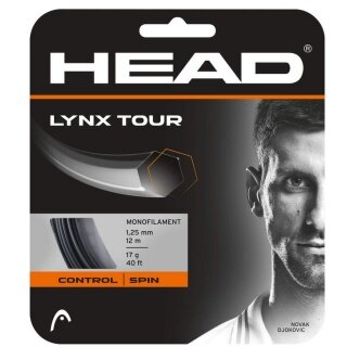 Head Tennissaite Lynx Tour (Kontrolle+Spin) schwarz 12m Set