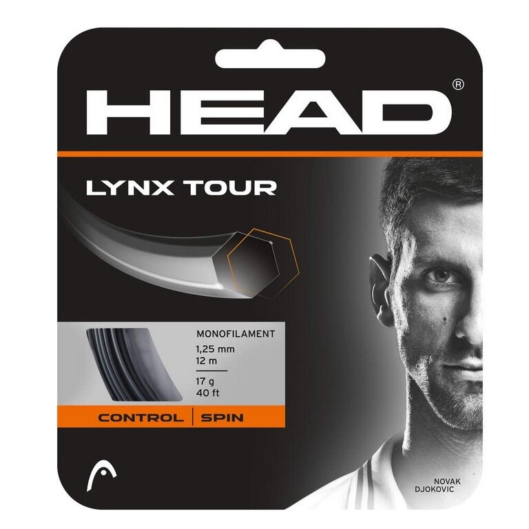 Head Tennissaite Lynx Tour (Kontrolle+Spin) schwarz 12m Set
