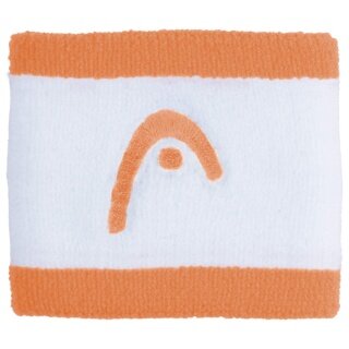 Head Schweissband Handgelenk Logo Striped aprikose/weiss - 2 Stück