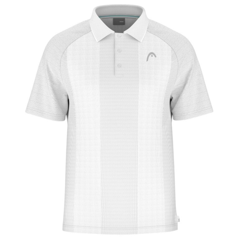 Head Tennis-Polo Performance (100% Polyester, Moisture Transfer Microfiber Technologie) 2025 weiss/grau Herren