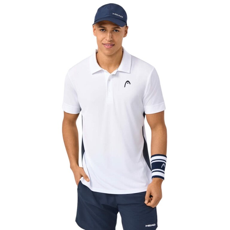 Head Tennis-Polo Slice (feuchtigkeitsabsorbierend) 2025 weiss Herren