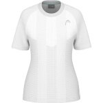 Head Tennis-Shirt Performance 2025 (Polyester-Jacquard, schnelltrocknend) weiss Damen