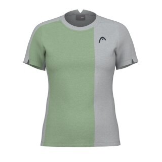 Head Tennis-Shirt Play Tech (atmungsaktiv, Mesh-Einsätze) grün/grau Damen