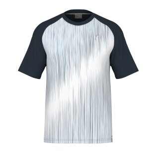 Head Tennis-Tshirt Performance 2024 (Polyester-Jacquard, schnelltrocknend) navyblau/weiss Herren