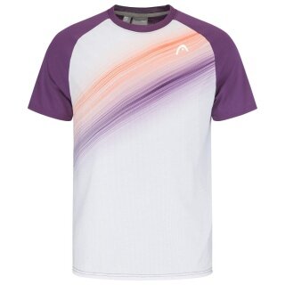 Head Tennis-Tshirt Performance 2023 (Moisture Transfer Microfiber Technologie) violett/weiss Herren