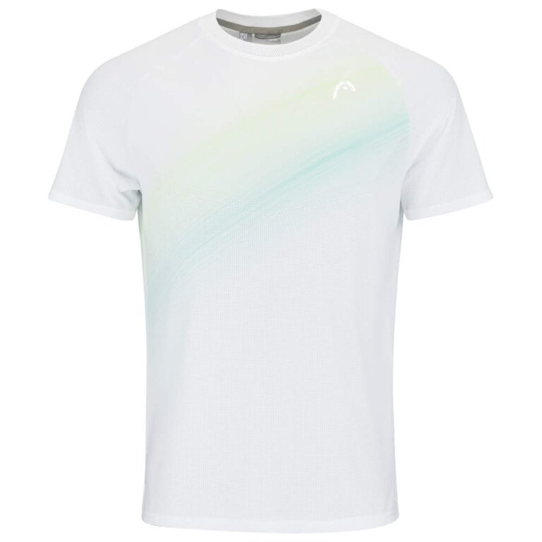 Head Tennis-Tshirt Performance 2023 (Moisture Transfer Microfiber Technologie) weiss/mint Herren