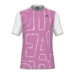 Head Tennis-Tshirt Play Tech II (atmungsaktiv, Mesh-Einsätze) weiss/pink Herren