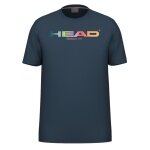 Head Tennis-Tshirt Rainbow (Mischgewebe, feuchtigkeitsabsorbierend) navyblau Herren