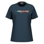 Head Tennis-Tshirt Rainbow (Mischgewebe) 2025 navyblau Damen